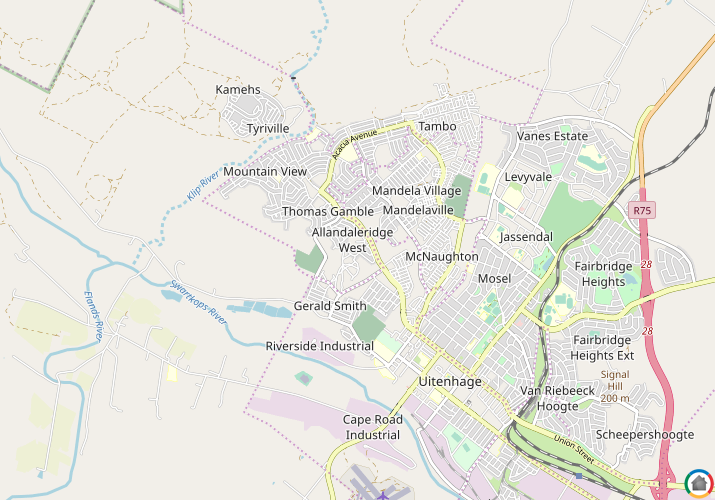 Map location of Allanridge West